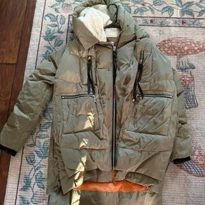 Olive Green Puffer Jacket